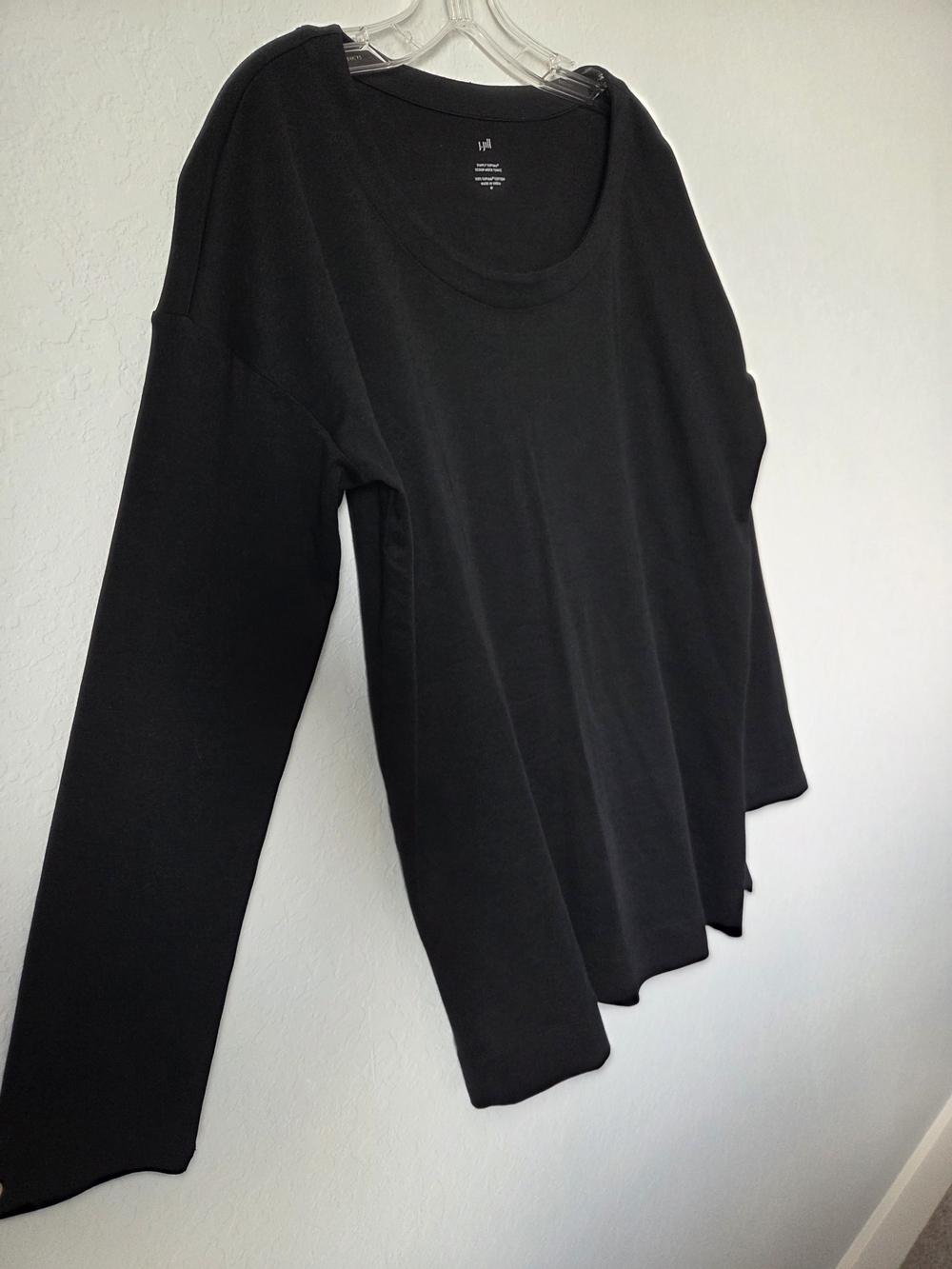 J.Jill Simply Supima® Cotton Scoop-Neck Tunic – Black – Size M - Picture 3 of 4